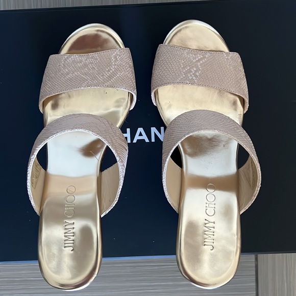 Jimmy Choo wedges size 38 1/2 NEVER WORN - Picture 4 of 11